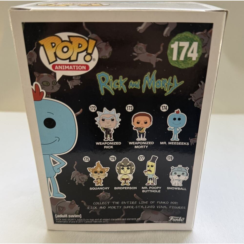 NIB Funko Pop! Vinyl Animation-Rick and Morty: MR. MEESEEKS #174 - Picture 2 of 6